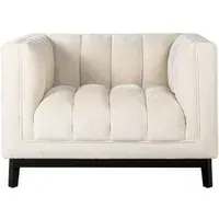 Beaudy Accent Chair - White, Chenille