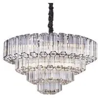 Bece Glass Chandelier - Chrome