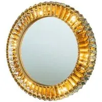 Becky Crystal Round Wall Lamp - Gold