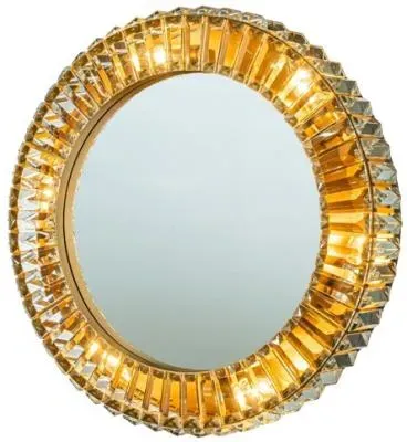 Becky Crystal Round Wall Lamp - Gold