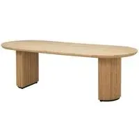 Belfort 12 Seater Oval Dining Table with Fluted Base - Oak