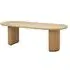 Belfort 12 Seater Oval Dining Table with Fluted Base - Oak