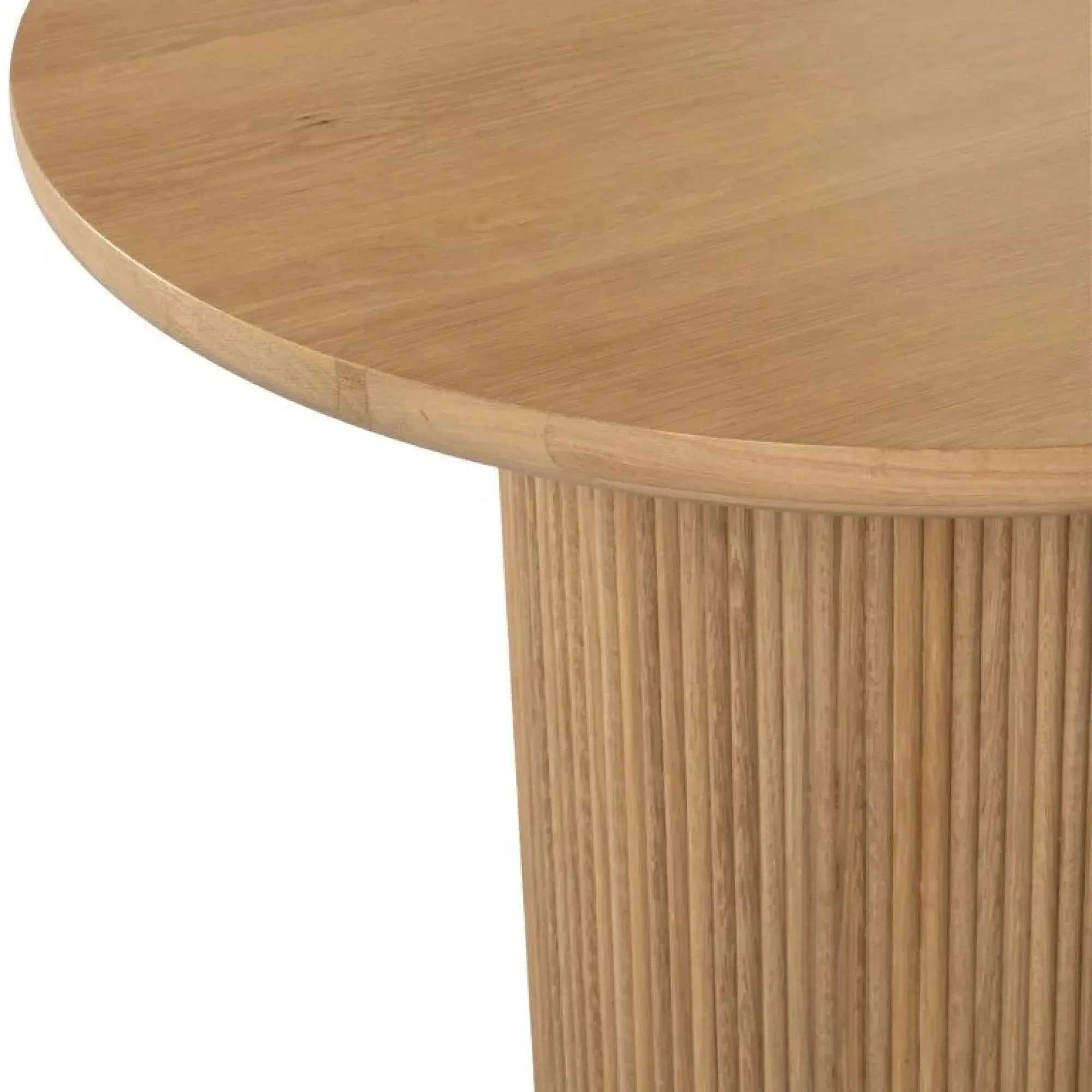 Belfort Oak 10 Seater Oval Dining Table with Fluted Base
