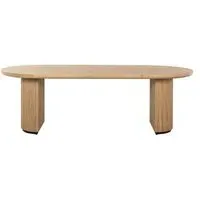 Belfort Oak 10 Seater Oval Dining Table with Fluted Base