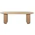 Belfort Oak 10 Seater Oval Dining Table with Fluted Base