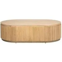 Belfort Oval Coffee Table - Natural Oak