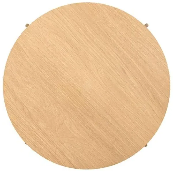 Belfort Round Coffee Table - Natural Oak