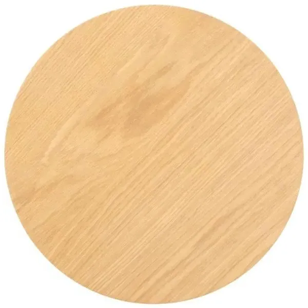 Belfort Round Side Table - Natural Oak