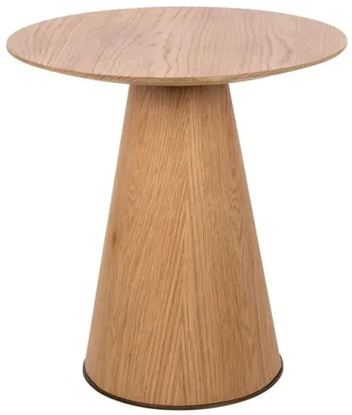 Belfort Round Sofa Table - Natural Oak