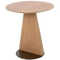 Belfort Round Sofa Table - Natural Oak