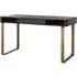 Blackbone 1 Drawer Desk - Black, Brass