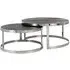 Blackbone 2 Tier Round Coffee Table - Black, Oak