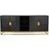 Blackbone 4 Door Extra Large Sideboard - Black, Oak