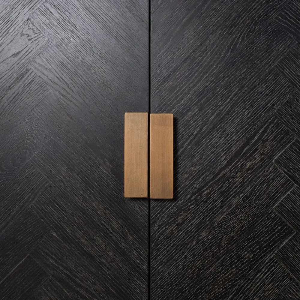 Blackbone 4 Door Extra Large Sideboard - Black, Oak