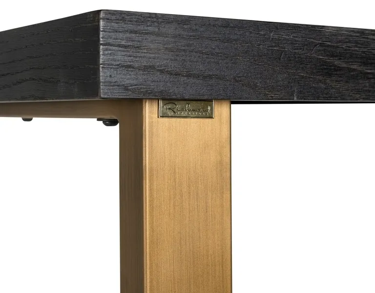 Blackbone 6 Seater Dining Table - Black, Oak