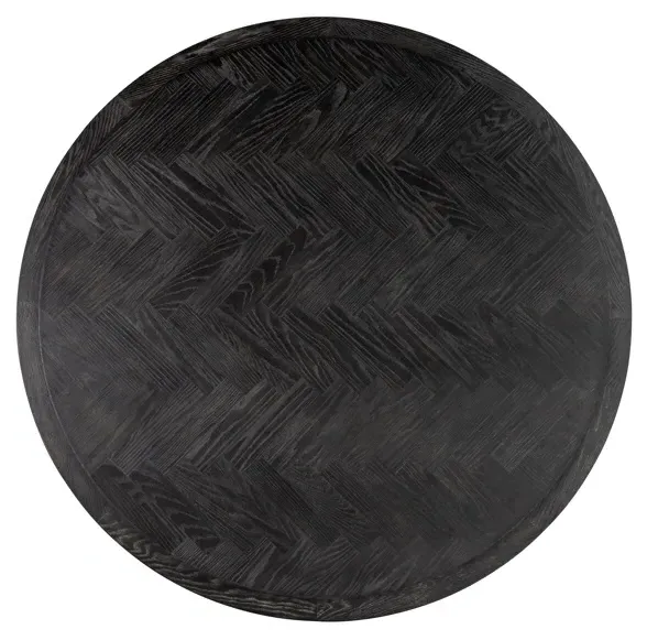 Blackbone 6 Seater Round Dining Table with Spider Legs - Black, Brass