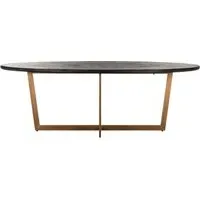 Blackbone 8 Seater Oval Dining Table - Black, Oak