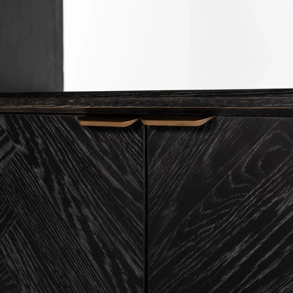 Blackbone Bookcase with Cupboard - Black, Oak