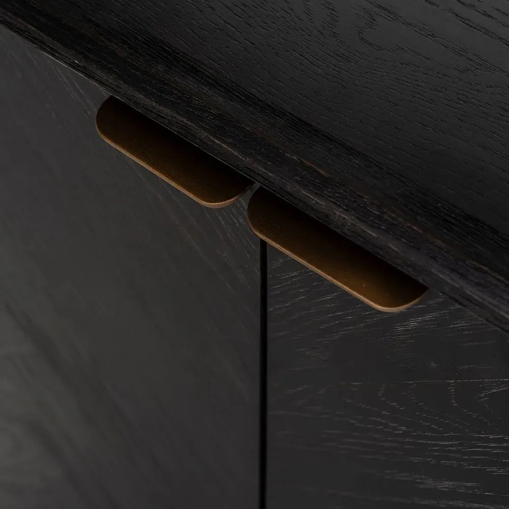 Blackbone Bookcase with Cupboard - Black, Oak