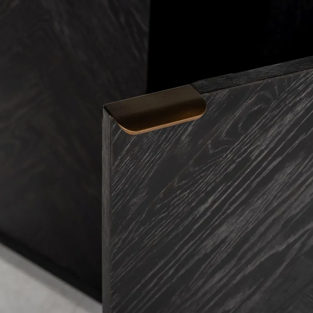 Blackbone Bookcase with Cupboard - Black, Oak