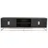 Blackbone Extra Large TV Unit with Silver Trim - Black, Oak