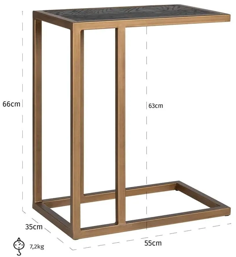Blackbone Sofa Table - Black, Oak