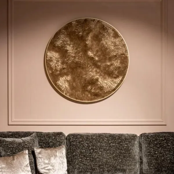 Bloom Round Wall Art - Gold