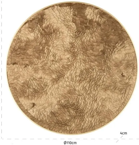 Bloom Round Wall Art - Gold