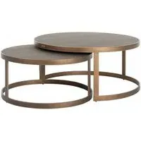 Bloomingville Round 2 Tier Coffee Table - Shagreen