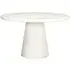 Bloomstone 4-Seater Round Pedestal Dining Table - White, Lime Plaster