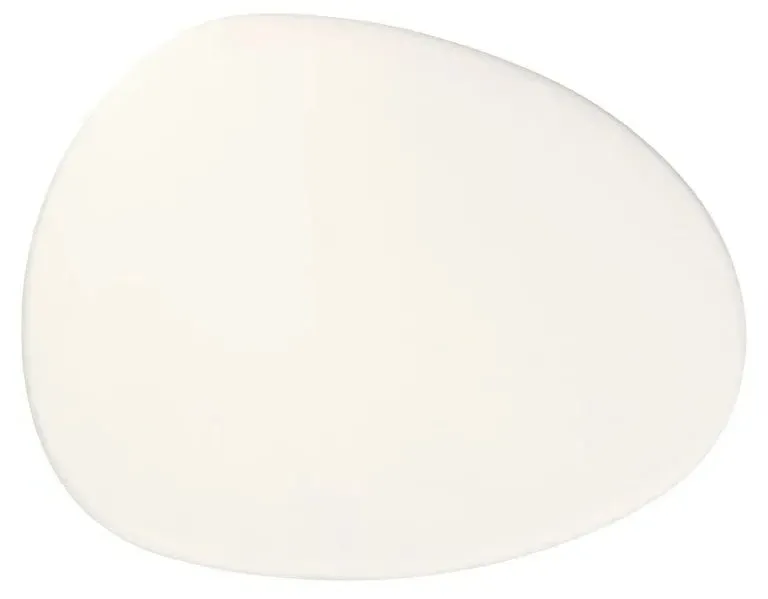 Bloomstone Curved Coffee Table - White, Lime Plaster