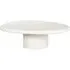 Bloomstone Curved Coffee Table - White, Lime Plaster