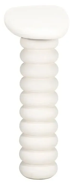 Bloomstone Curved Console Table - White, Lime Plaster