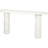 Bloomstone Curved Console Table - White, Lime Plaster