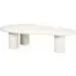 Bloomstone Large Curved Coffee Table - White, Lime Plaster