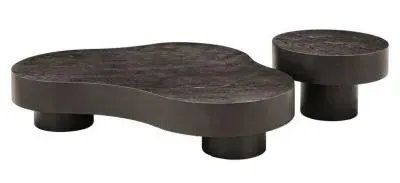 Bogor Set of 2 Coffee Tables - Dark Wood