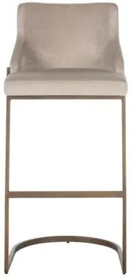 Bolton Barstool with Back - Khaki, Fabric