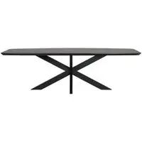 Bonvoy 10 Seater Dining Table with Spider Legs - Black, Oak