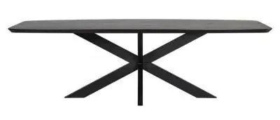 Bonvoy 10 Seater Dining Table with Spider Legs - Black, Oak image