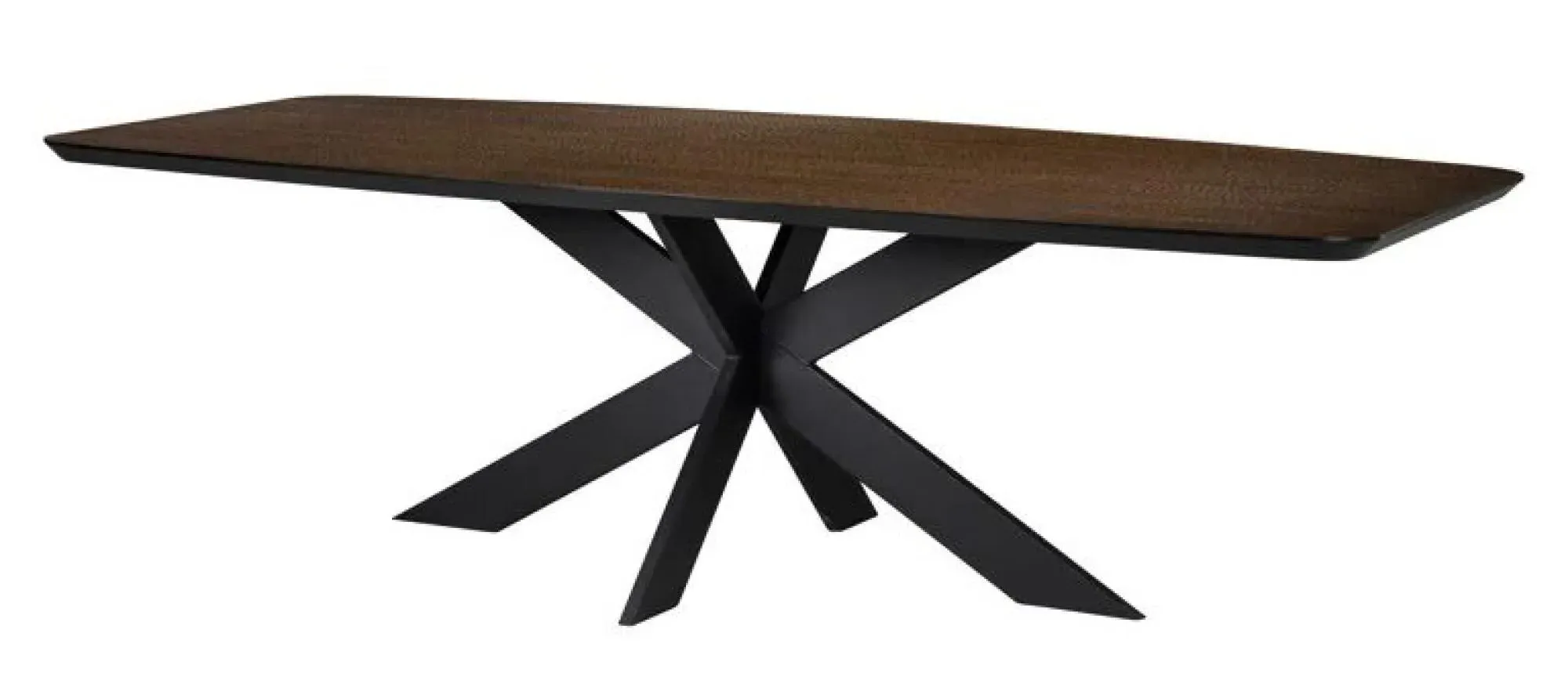 Bonvoy 10 Seater Dining Table with Spider Legs - Brown, Oak