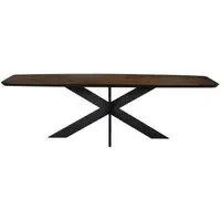 Bonvoy 10 Seater Dining Table with Spider Legs - Brown, Oak