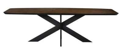 Bonvoy 10 Seater Dining Table with Spider Legs - Brown, Oak