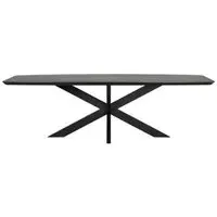 Bonvoy 12 Seater Dining Table with Spider Legs - Black, Oak
