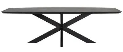 Bonvoy 12 Seater Dining Table with Spider Legs - Black, Oak image