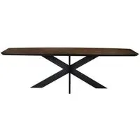 Bonvoy 12 Seater Dining Table with Spider Legs - Brown, Oak