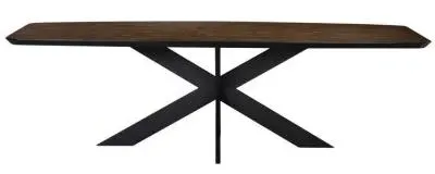 Bonvoy 12 Seater Dining Table with Spider Legs - Brown, Oak