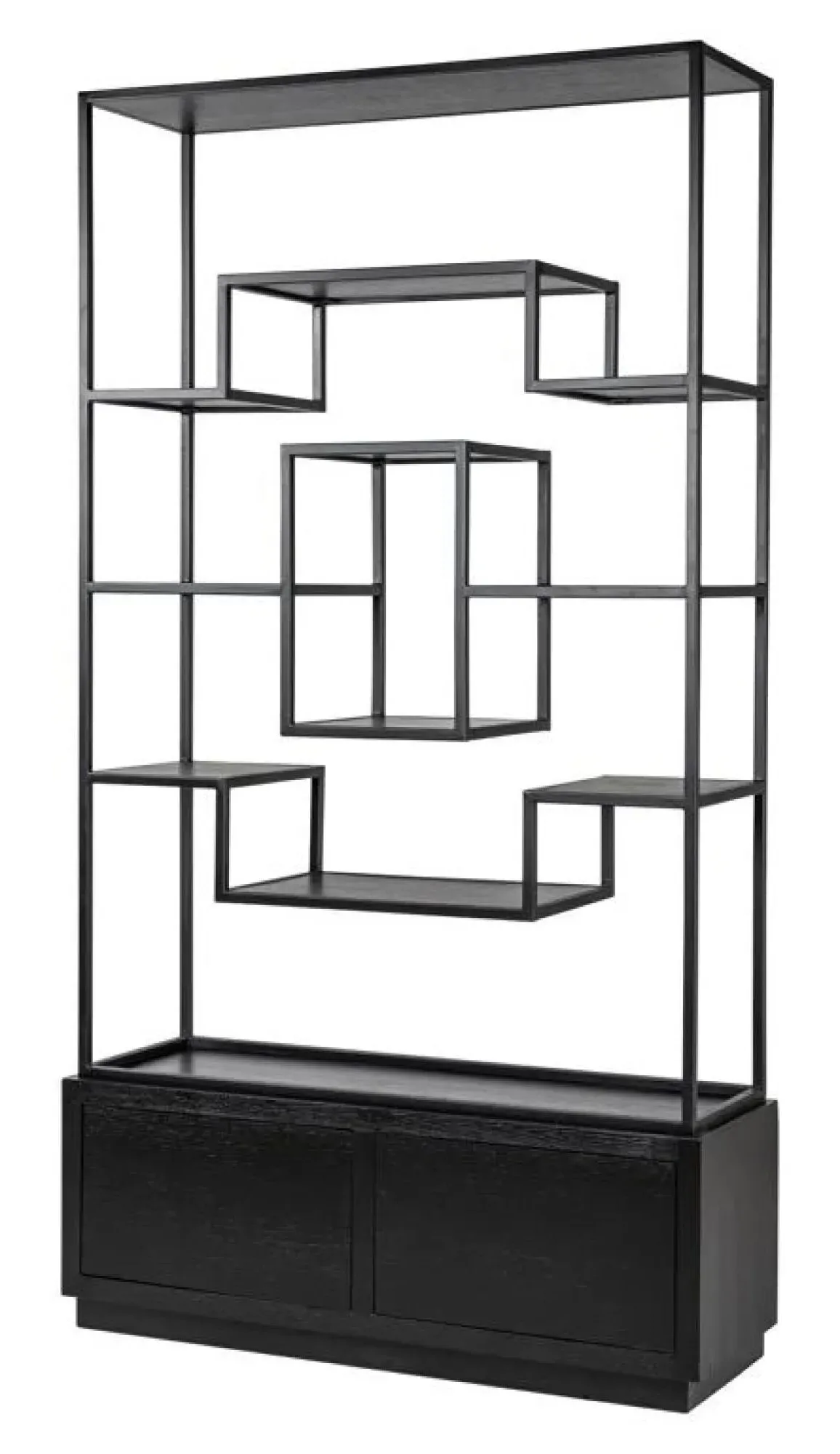 Bonvoy Shelving Unit with Storage - Black, Oak