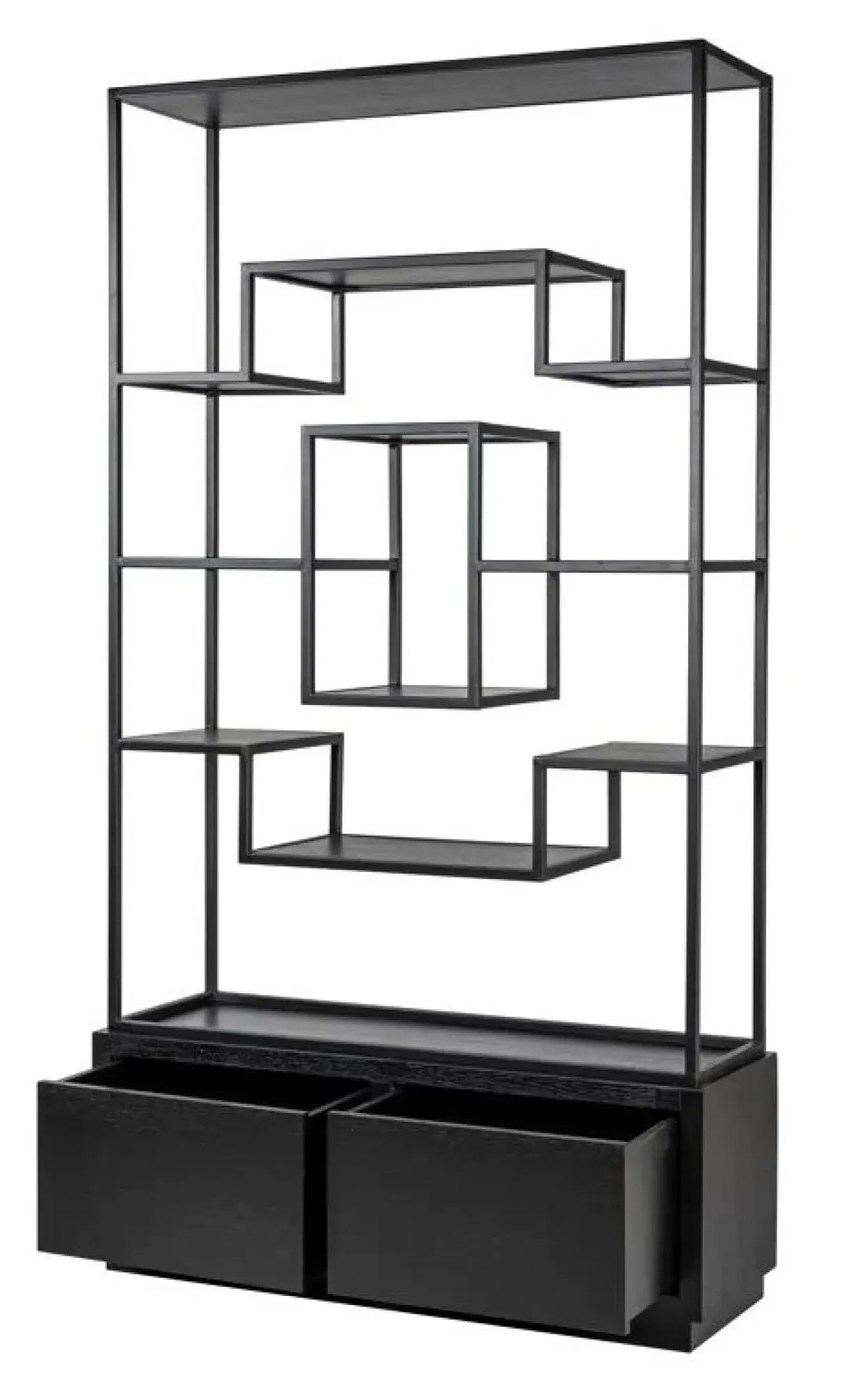 Bonvoy Shelving Unit with Storage - Black, Oak
