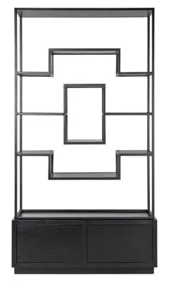 Bonvoy Shelving Unit with Storage - Black, Oak image