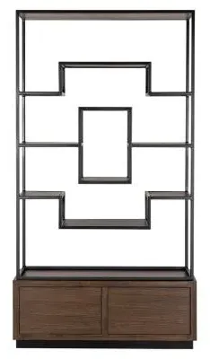 Bonvoy Shelving Unit with Storage - Brown, Oak
